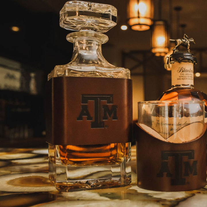 Executive Leather Decanter - Texas A&M