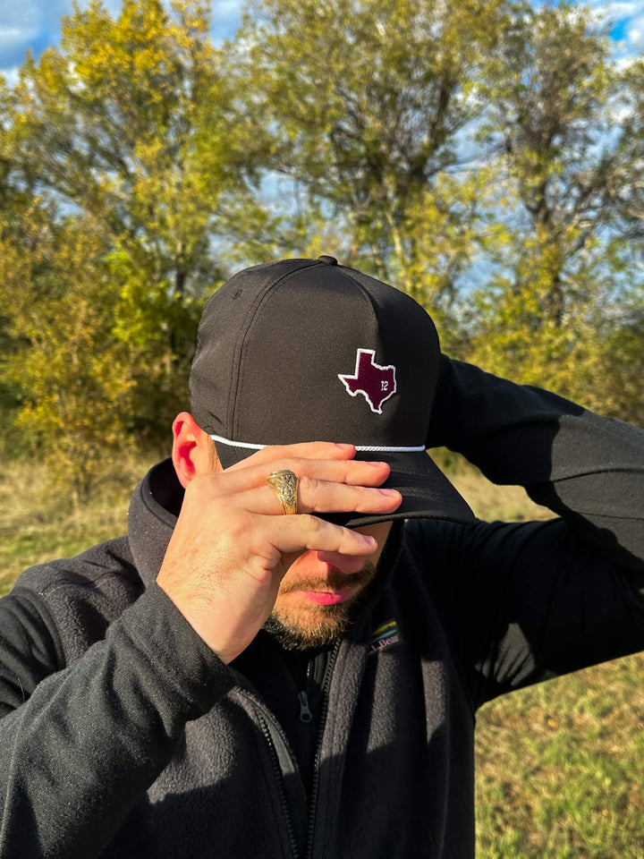 Texas A&M "Texas 12" Rope Hat - Black