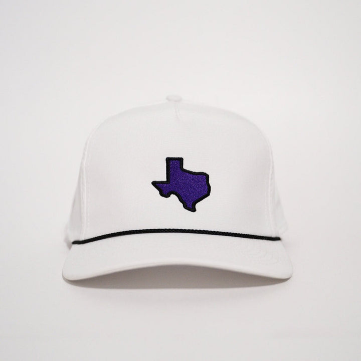 Purple & White Texas Series Rope Hat