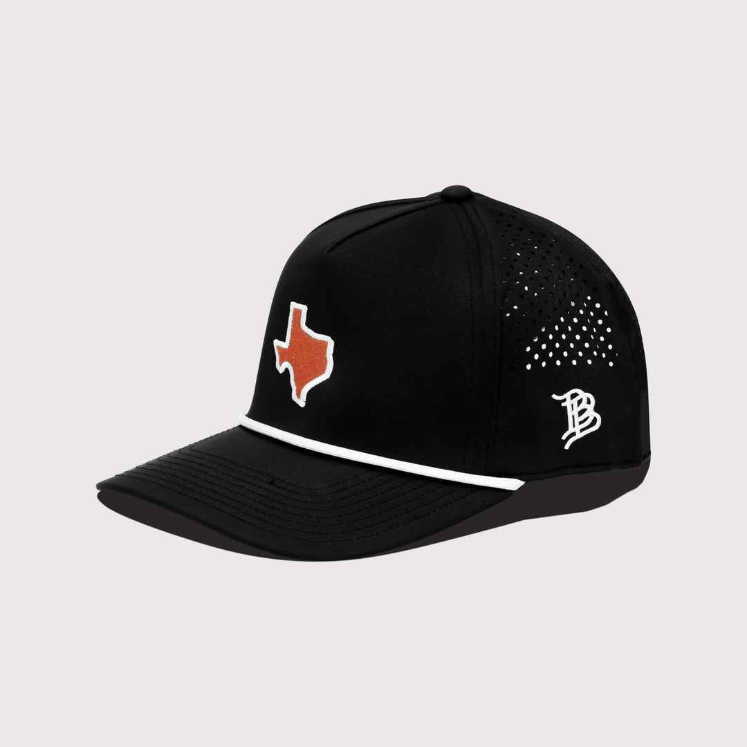 Burnt Orange & Black Performance Series Rope Hat