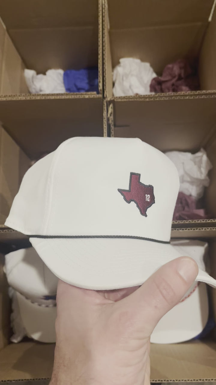 Texas A&M "Texas 12" Rope Hat - White